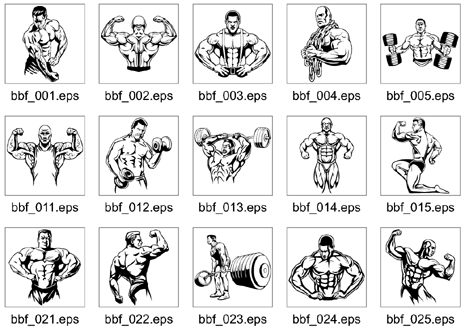 Body Building   Fitness Clipart Collection