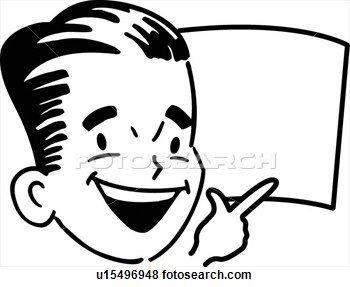 Clip Art   Happy Man Pointing  Fotosearch   Search Clipart
