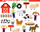 County Fair Clip Art Animals Farm Fun Clipart   Digital Farm Clipart