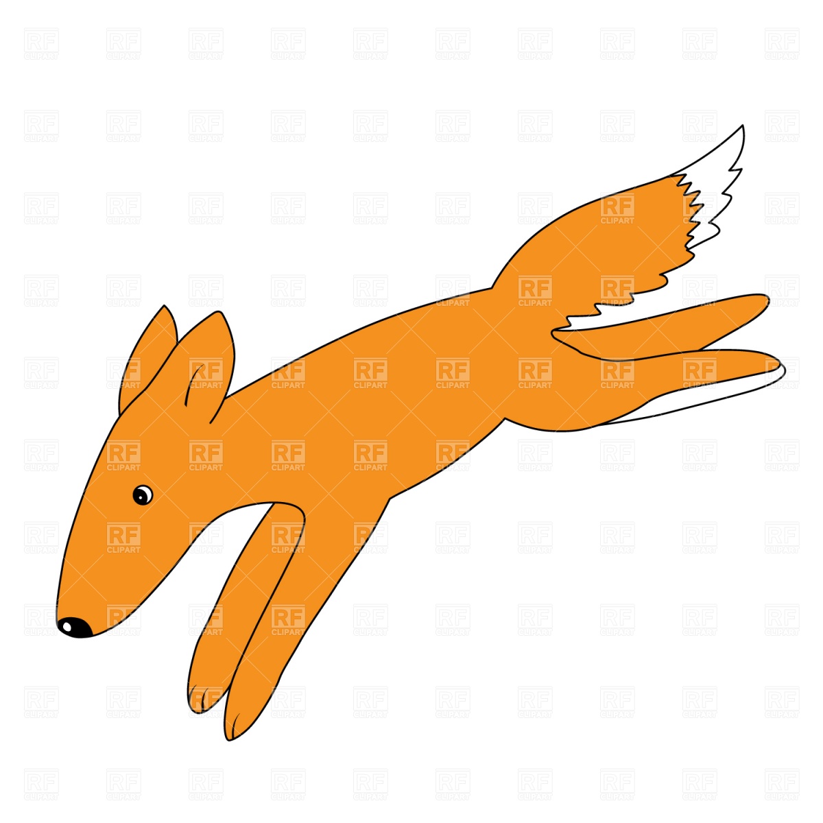 Cute Fox Clipart Red Fox Clip Art Running Cartoon Fox Download Royalty