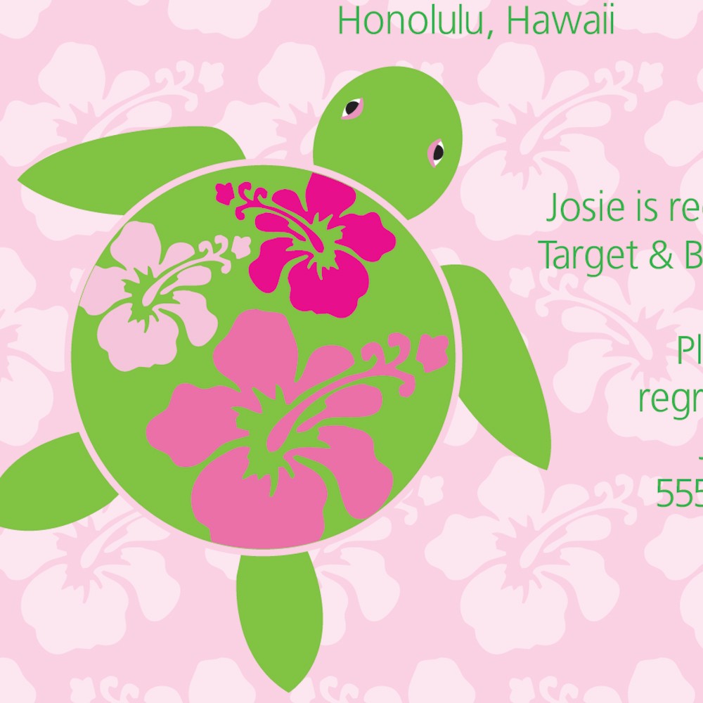 Debut Hawaiian Invitation Background