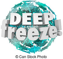 Deep Freeze Winter Weather Blizzard Storm Snowflake Sphere Stock