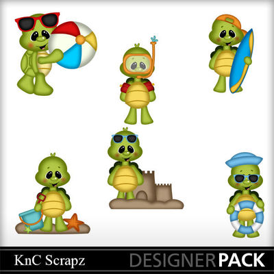Digital Scrapbooking Kits   Turtle Beach Clip Art  Knc    Animals