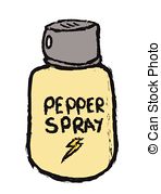 Doodle Pepper Spray Clip Art Vector