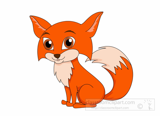 Fox Clipart   Cute Little Red Fox 116 Clipart   Classroom Clipart