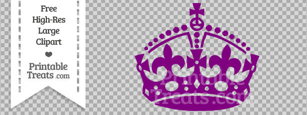 Free Purple Keep Calm Crown Clipart