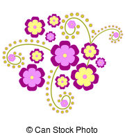 Funky Flowers Illustrations And Clip Art  5333 Funky Flowers Royalty