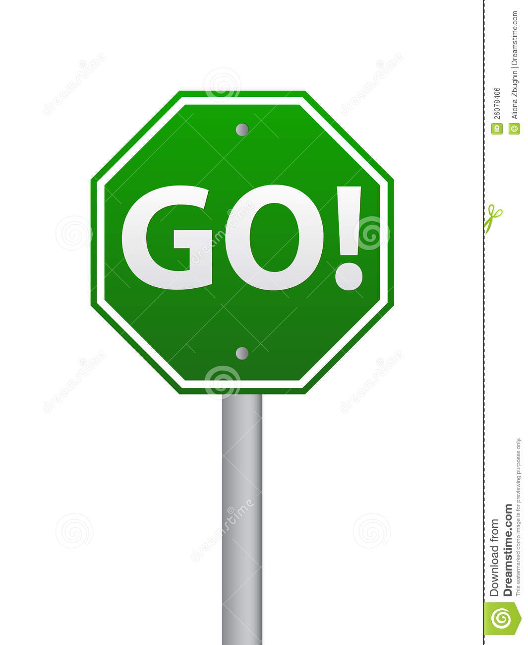 Go Road Sign Royalty Free Stock Image   Image  26078406