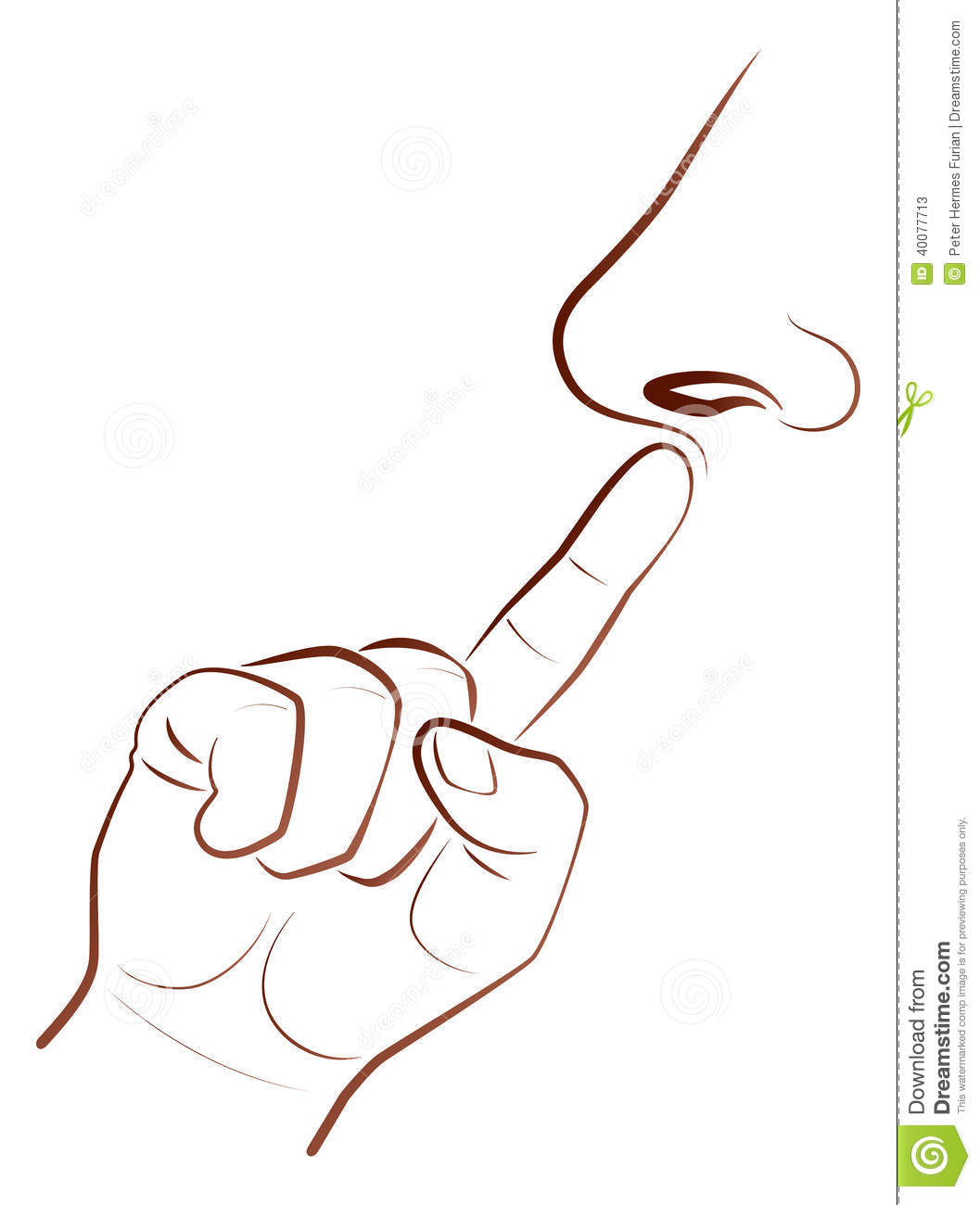 Nose Picking Stock Vector   Image  40077713