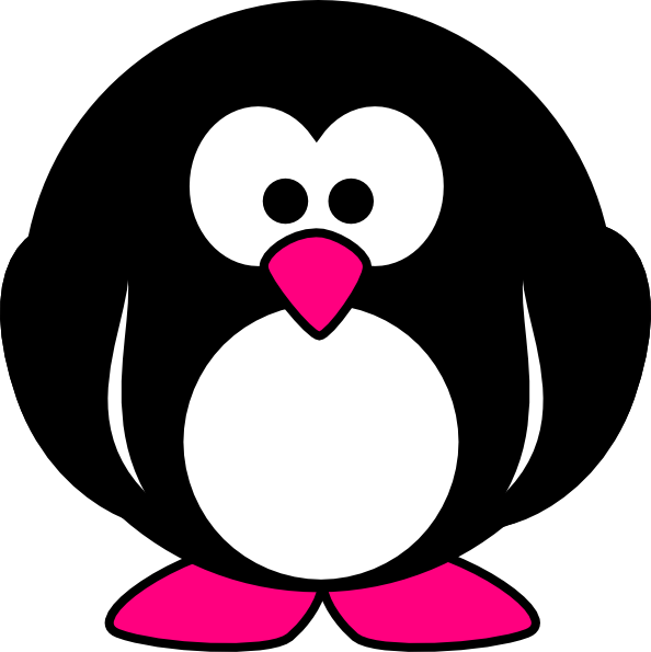 Penguin With Pink Feet Clip Art At Clker Com   Vector Clip Art Online    