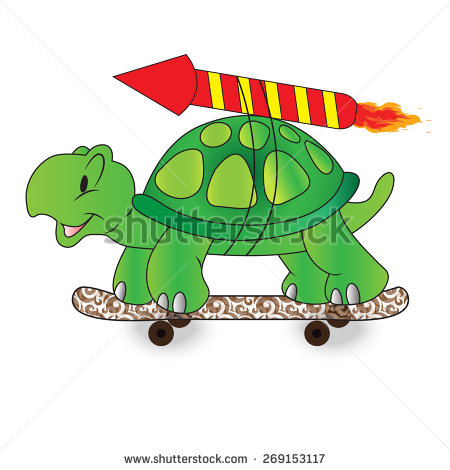 Quick Turtle Clip Art   Stock Photo