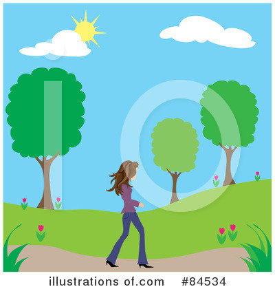 Royalty Free  Rf  Walking Clipart Illustration By Pams Clipart   Stock