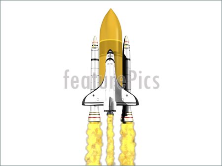 Space Shuttle Launch Clip Art Illustration Of Space Shuttle