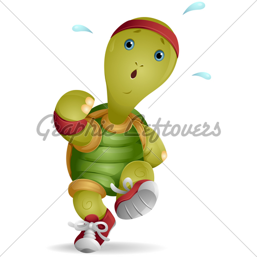 Turtle Running With Clipping Path