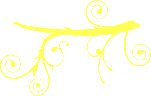 Yellow Swirly Branches Clip Art At Clker Com   Vector Clip Art Online