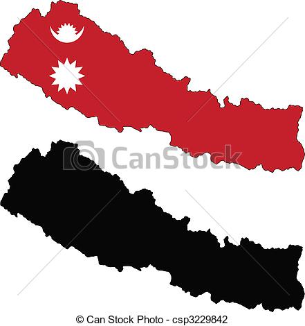 And Flag Of Nepal With White Background    Csp3229842   Search Clipart