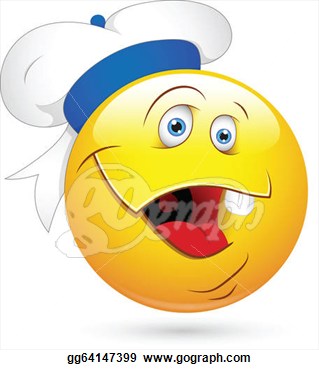 Art Of Funny Sailor Smiley Laughing Face Vector Illustration  Clipart