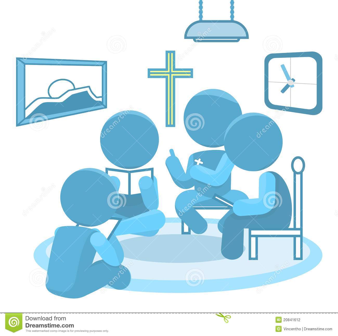 Bible Study Small Groups Christianity Illustration Stock Photography