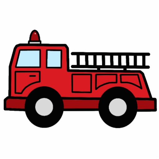 Cartoon Clip Art Firetruck Emergency Vehicle Truck Acrylic Cut Outs