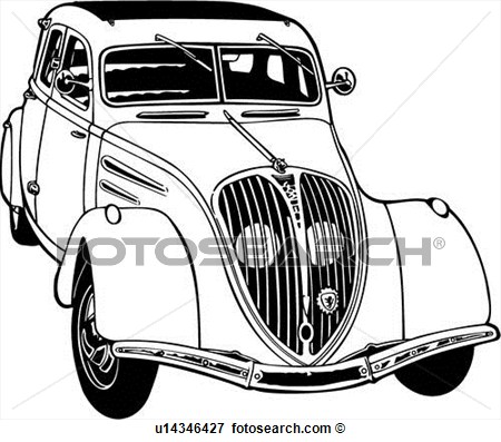 Clip Art Of  1920 1930 1939 402 Automobile B Car Classic
