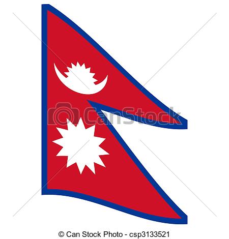 Clipart Of Flag Of Nepal   Illustration Of The National Flag Of Nepal