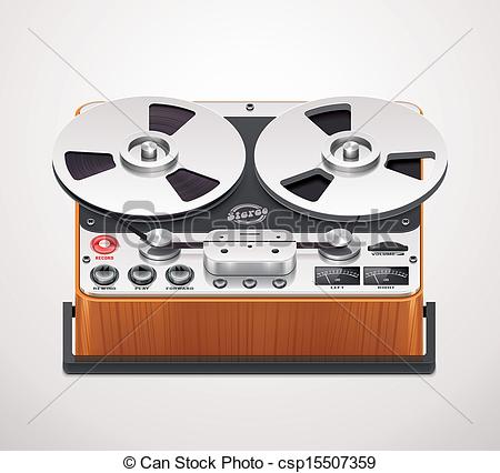 Clipart Vector Of Vector Reel To Reel Recorder Icon   Detailed Vector    
