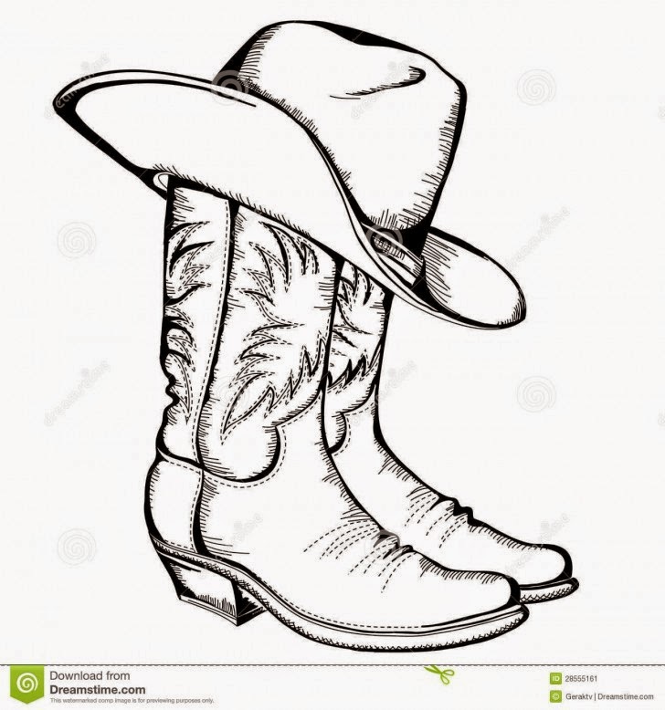 Cowboy Boots And Cowboy Hat Drawing Hd Shoe Clip Art   Fashion S Feel