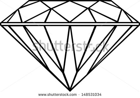Diamond Outline Clipart Diamond Outline Isolated