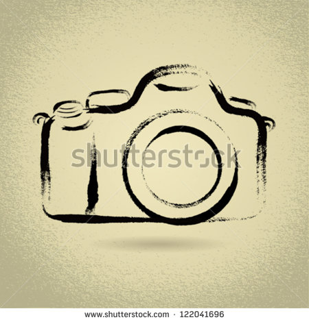 Dslr Camera Illustration With Brushwork   122041696   Shutterstock