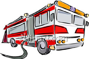 Fire Truck Clipart Fire Hose And Fire Truck Royalty Free Clipart