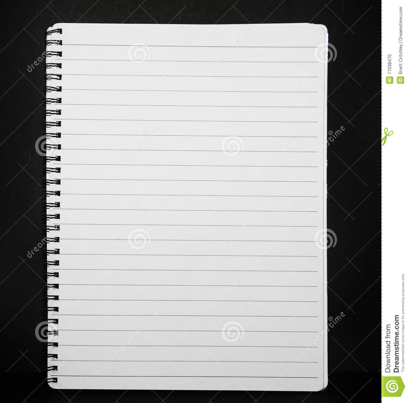 Large A4 Empty Blank Note Pad   Book With Lined Paper Background