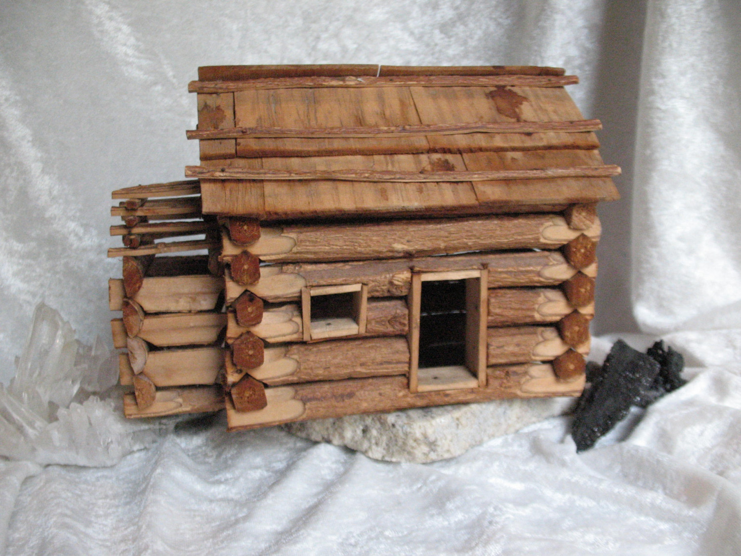 Lincoln Log Cabin Toy Vintage Americana Lincoln Log Cabin Vintage By