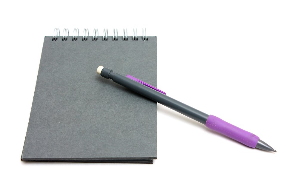 Notepad   Free Stock Photo   A Pad Of Paper And A Pencil Isolated On A