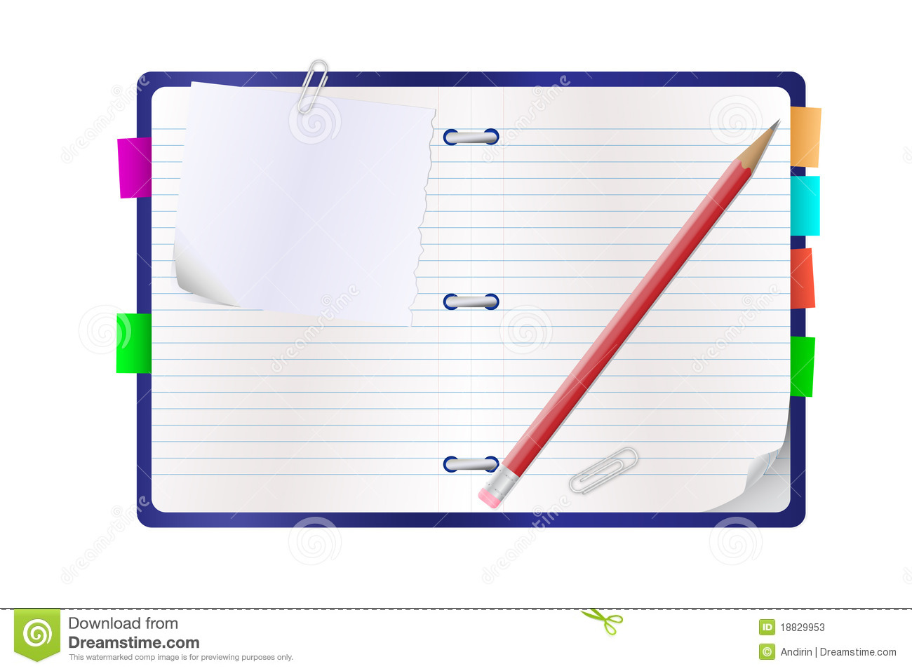 Open Notepad And A Pencil Stock Photos   Image  18829953