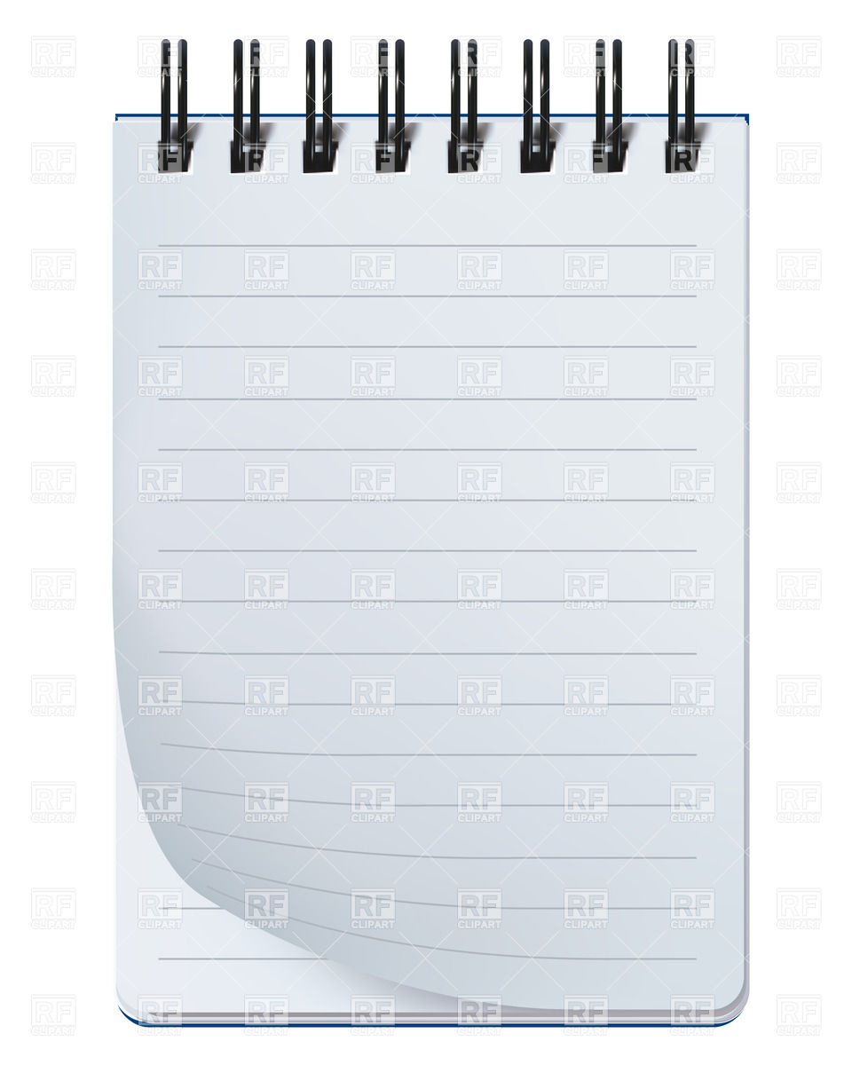 Open Notepad Isolated On White Background 26342 Objects Download