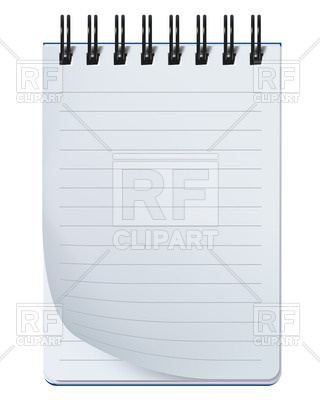 Open Notepad Isolated On White Background 26342 Objects Download