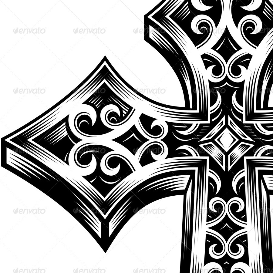 Ornate Celtic Cross Vector   Graphicriver Previewer