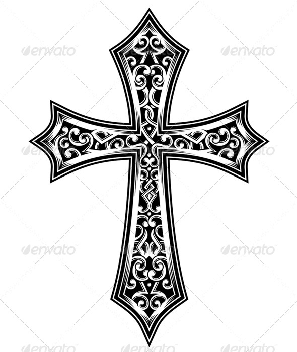 Ornate Christian Cross Vector 5291784 Created 1 August 13 Graphics    