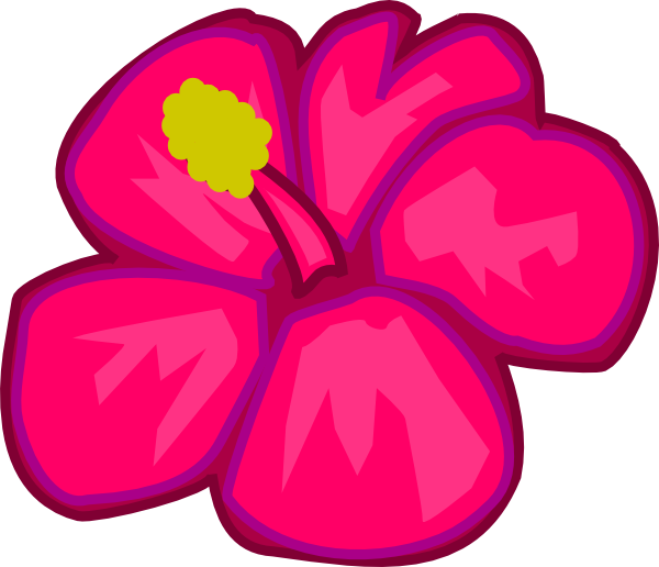 Pink Hawaiian Flower Clip Art At Clker Com   Vector Clip Art Online