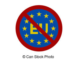 Political Issues Series    Euro Sceptic   Concept With Eu Letteri