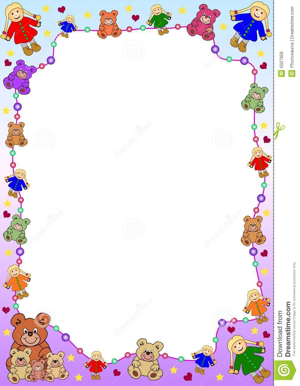 Puppets And Bears Border Royalty Free Stock Image   Image  5027956