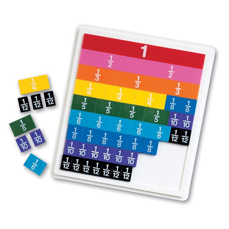 Rainbow Fraction Tiles Math Set   Educational Toys Planet