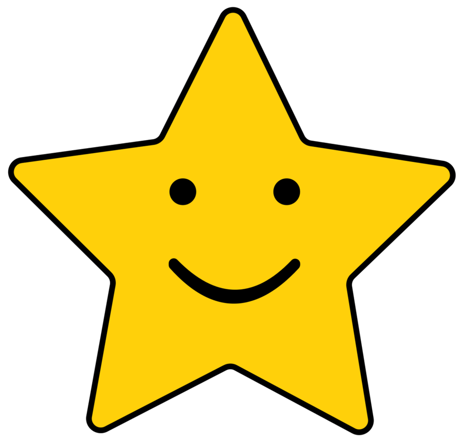 Smiling Star Clipart   Cute Cute Star Friendly Star Smiling Star