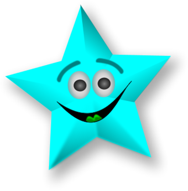 Smiling Star   Vector Clip Art