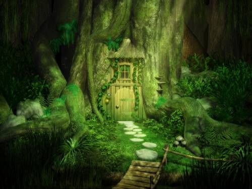 Wallpaper Image  Fantasy Door Nature 3d Digital Art Magic Forest