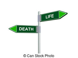 3d Death Life Road Sign Clip Art