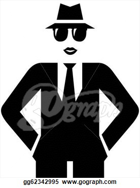     Avatar Of Gangsta Woman In Suit And Hat   Clipart Drawing Gg62342995
