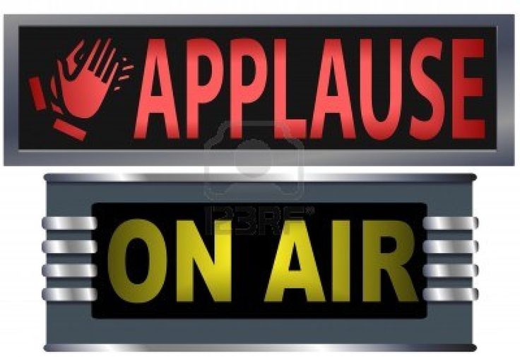 Big Bright On Air And Applause Signs