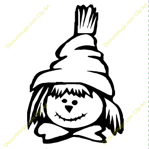 Clipart 10254 Scarecrowhead   Scarecrowhead Mugs T Shirts Picture