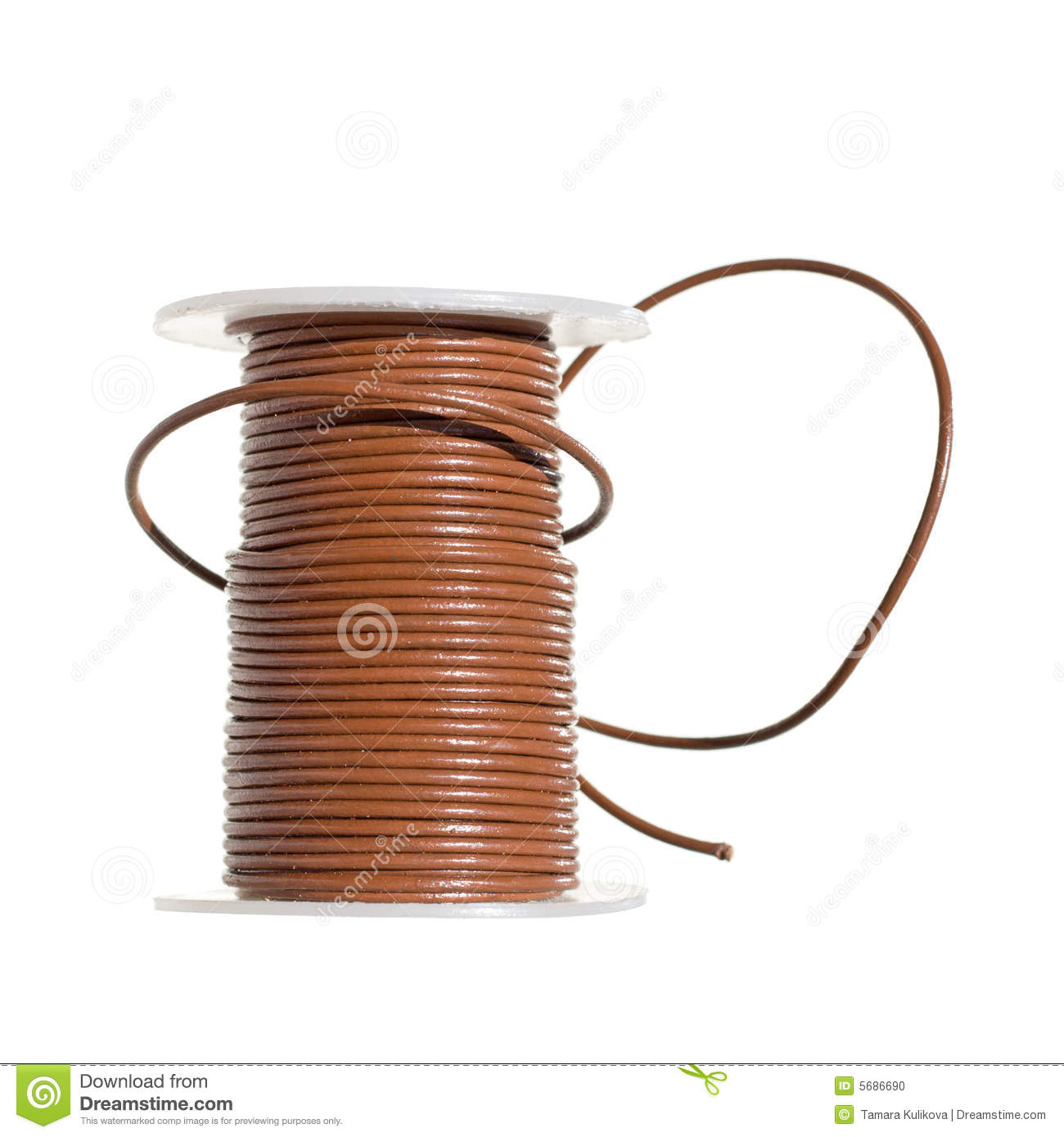 Craft Materials   Leather Cord Stock Photo   Image  5686690